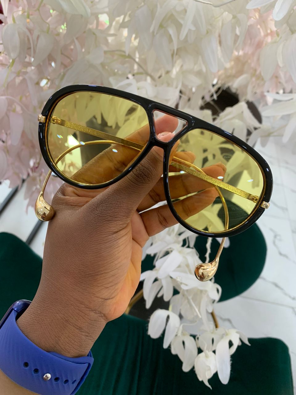 SAGE BALL TEMPLE AVIATOR SHADES