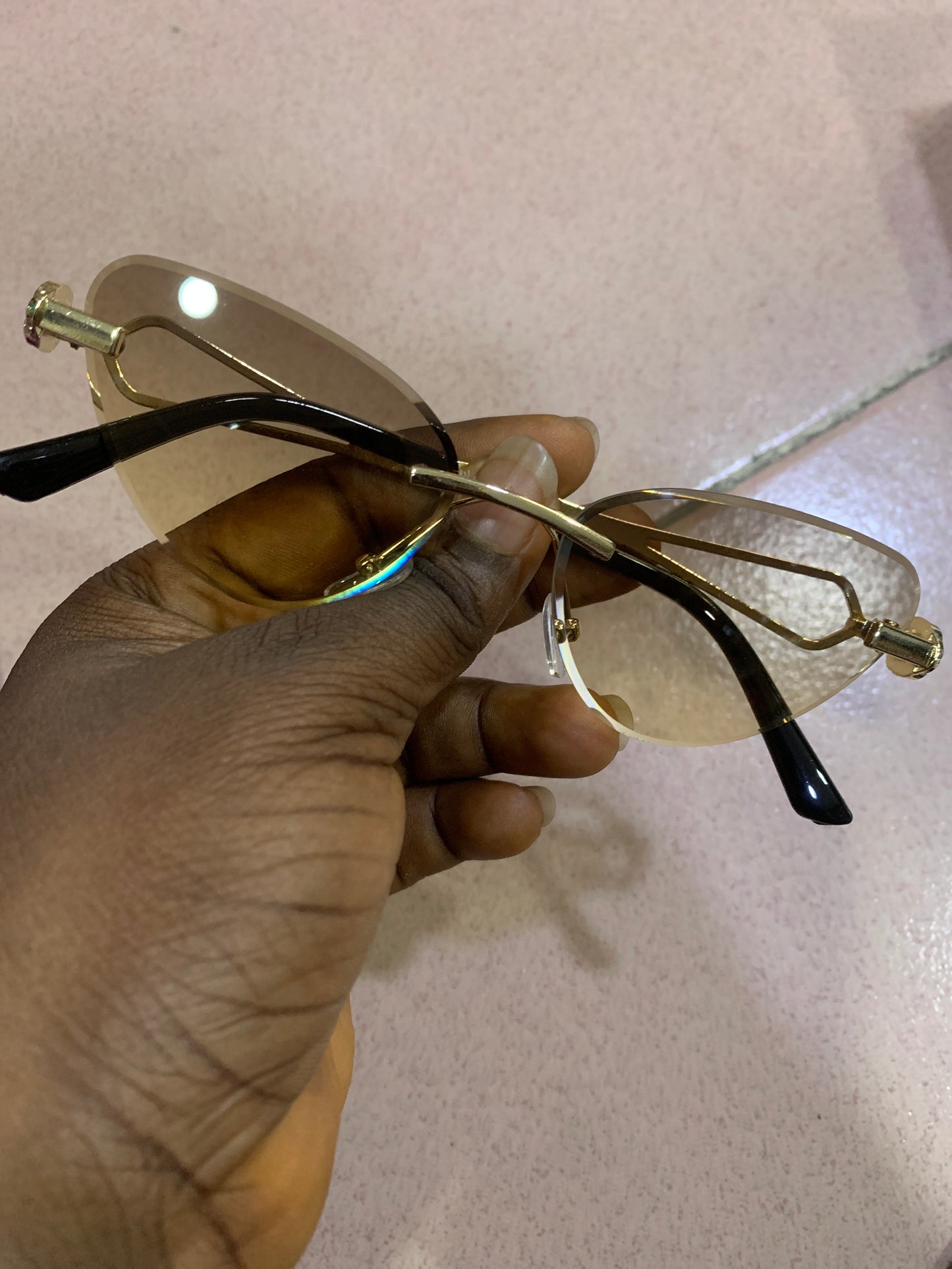VIPER RIMLESS CATEYE SUNGLASSES