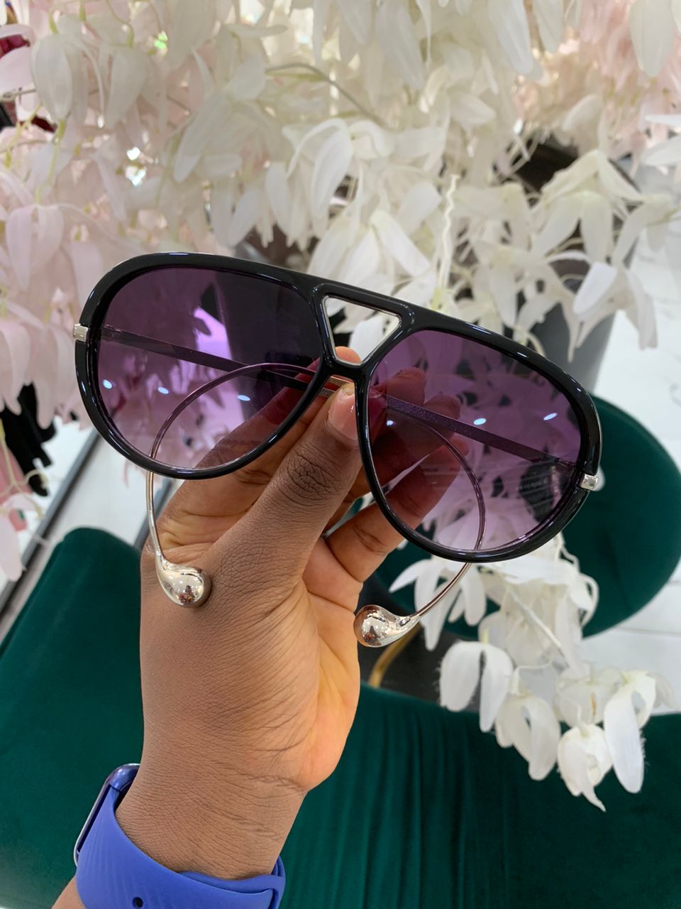 SAGE BALL TEMPLE AVIATOR SHADES