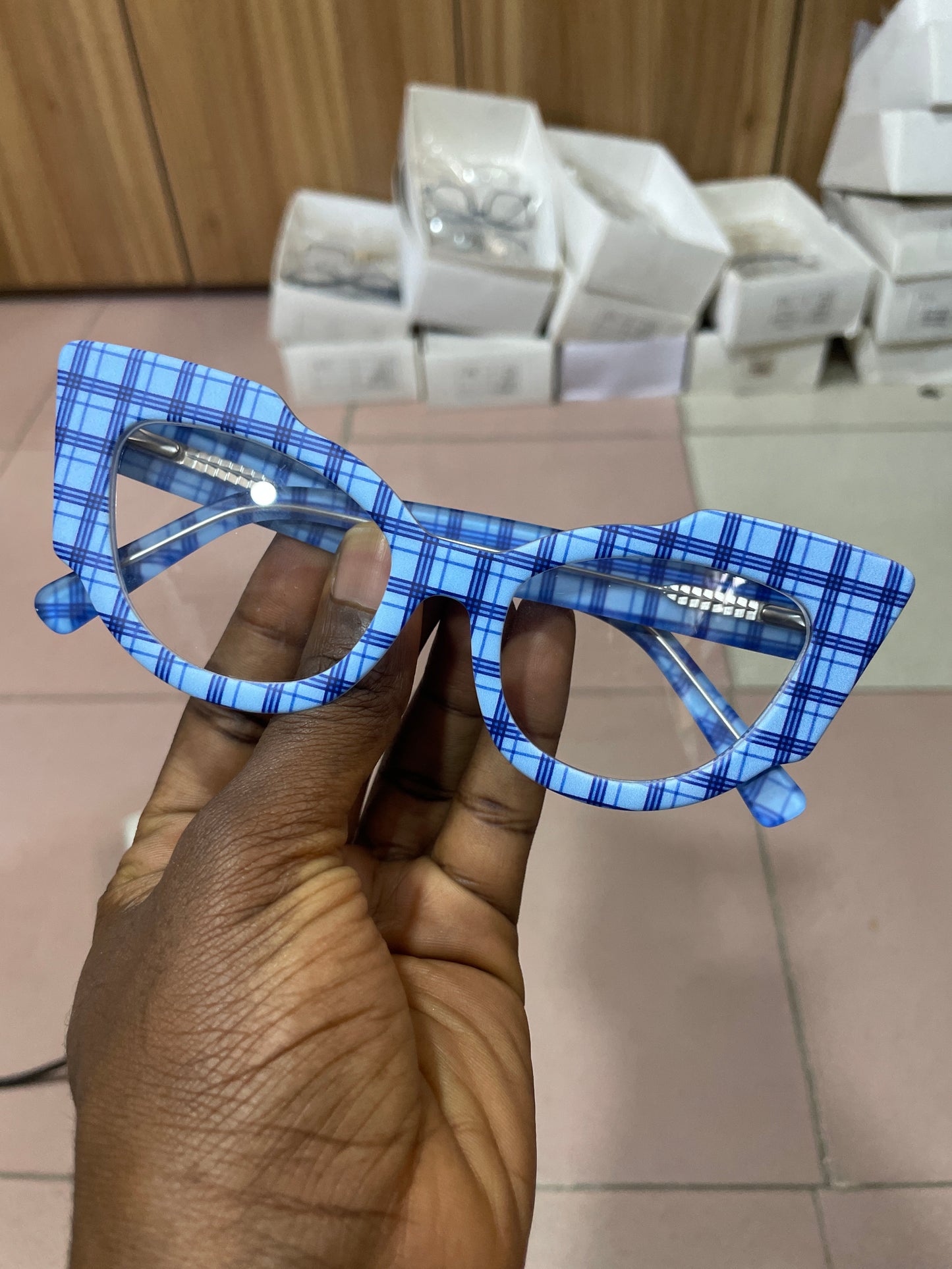 CHEQUE ACETATE FRAME