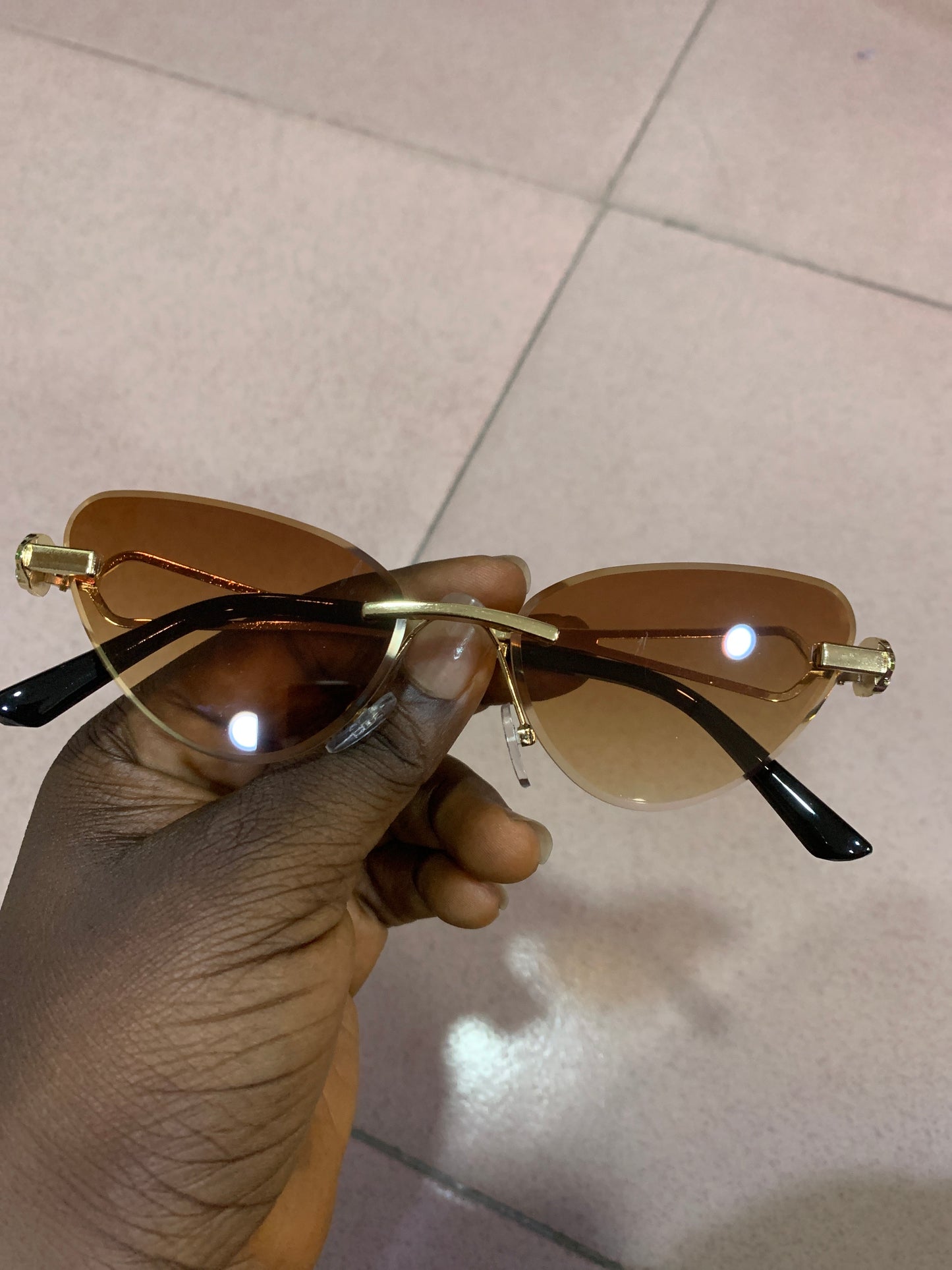 VIPER RIMLESS CATEYE SUNGLASSES