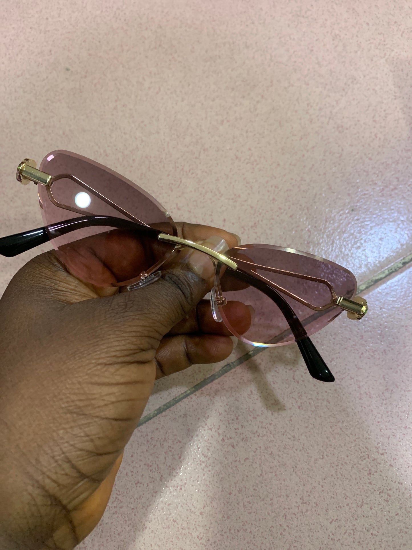 VIPER RIMLESS CATEYE SUNGLASSES