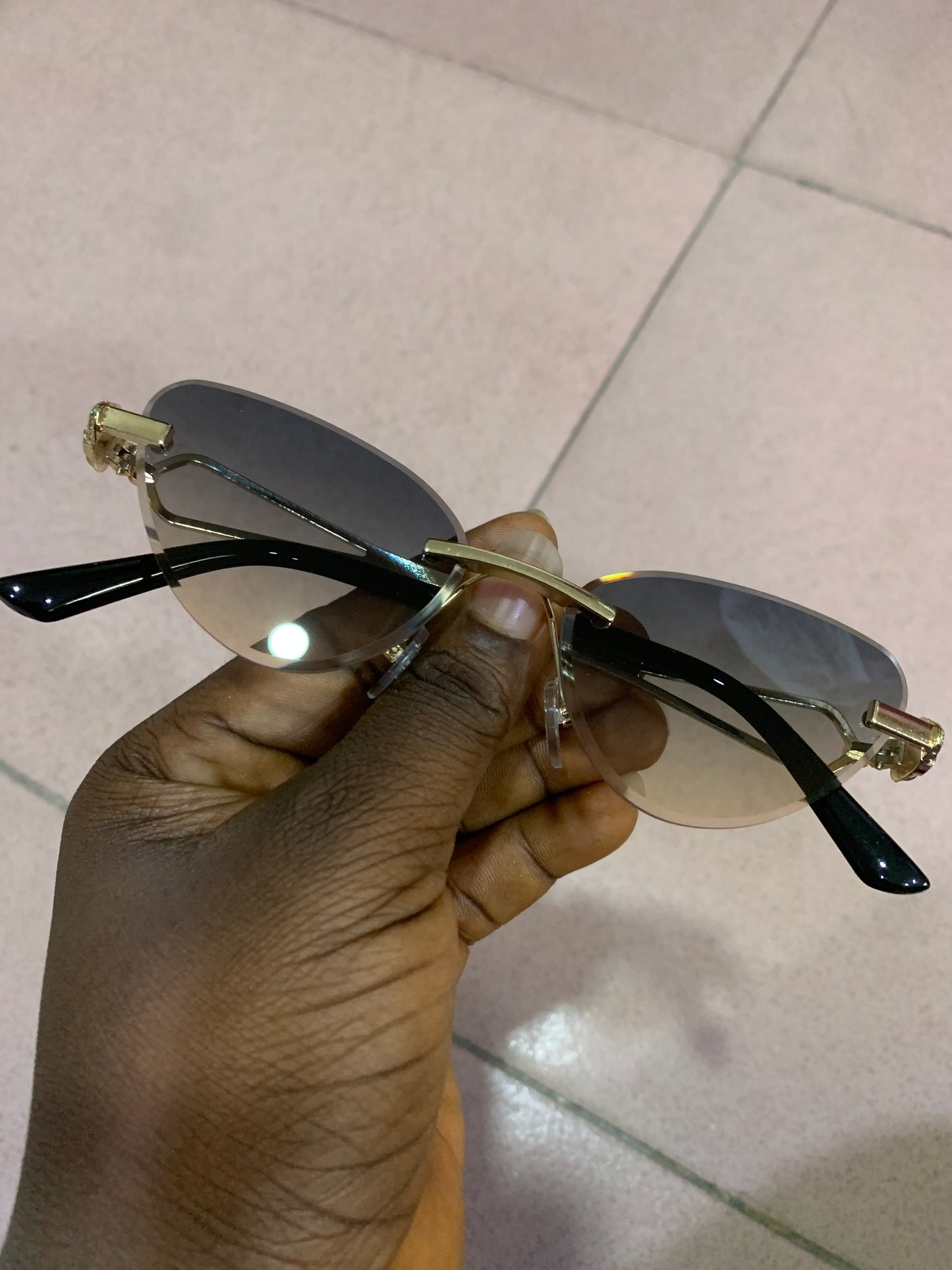 VIPER RIMLESS CATEYE SUNGLASSES