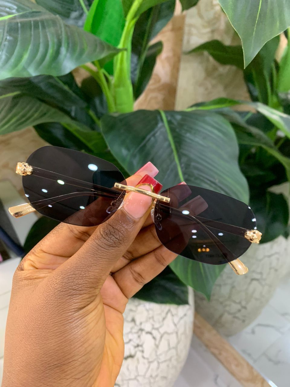 LEOPARD RIMLESS SHADES