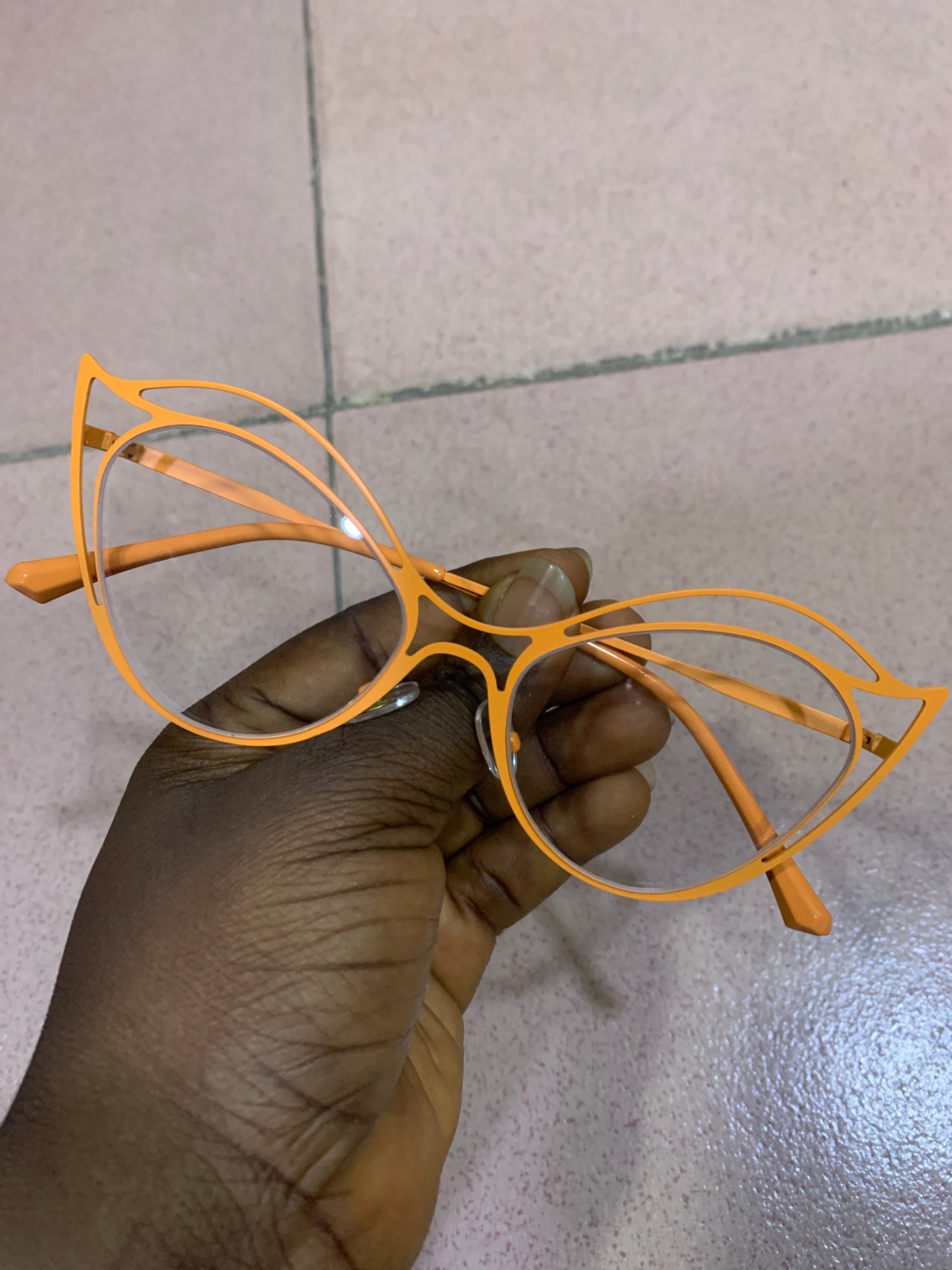 HIGH METAL CATEYE GLASSES