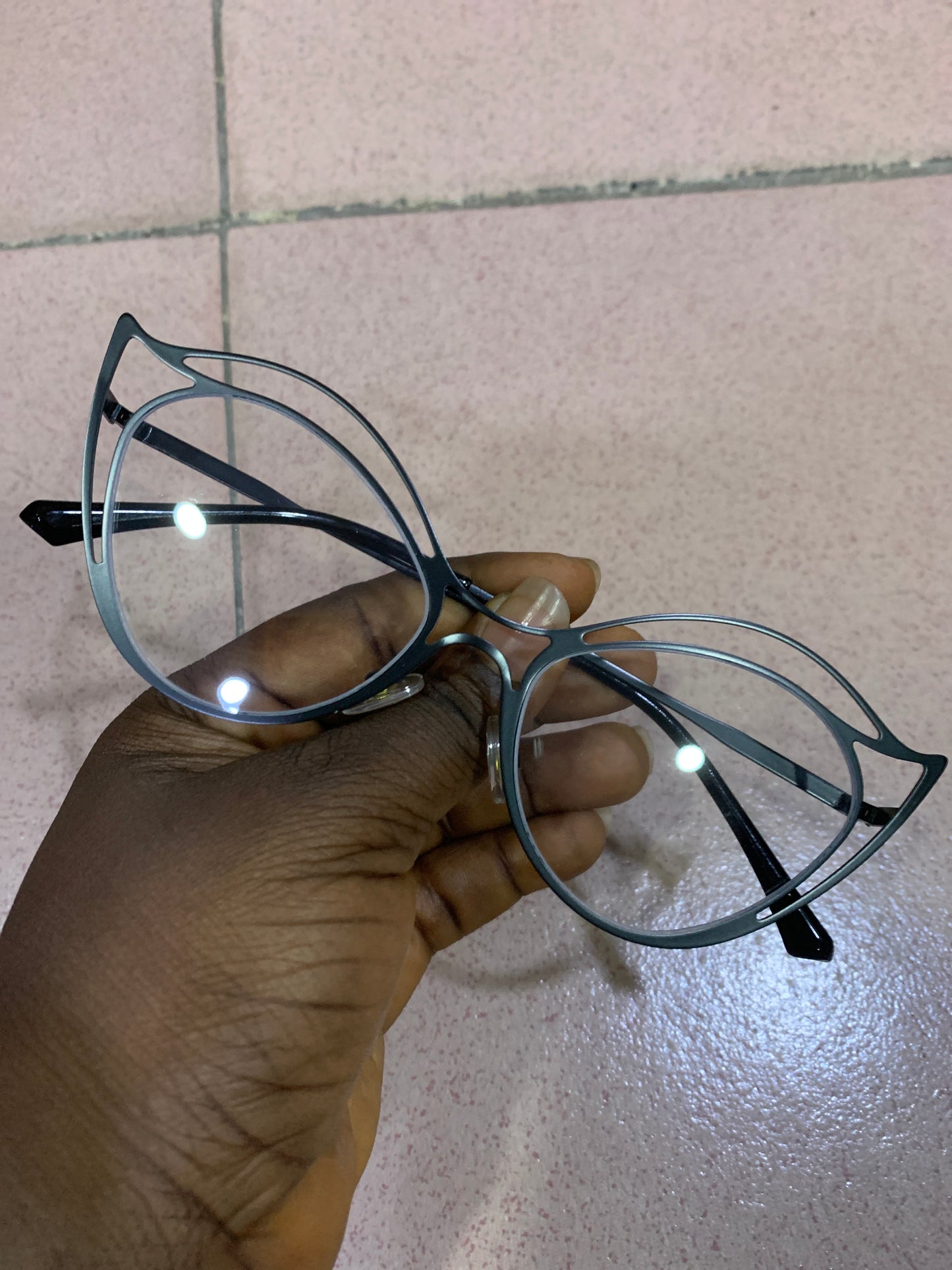 HIGH METAL CATEYE GLASSES